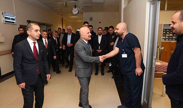 Görev başındaki personellerin bayramı kutlandı