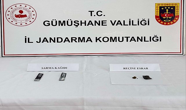 Gümüşhane'de uyuşturucu operasyonu