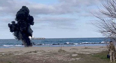 Halk plajındaki İHA, S.A.S. timleri tarafından imha edildi