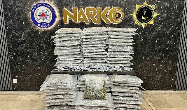 İstanbul'da uyuşturucu operasyonu: 100 kg'nin üzerinde uyuşturucu madde ele geçirildi