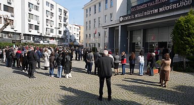 İzmir İl Milli Eğitim'de tahliye tatbikatı gerçekleştirildi