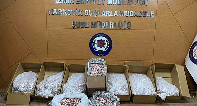 İzmir'de narkotik polisi 356 bin uyuşturucu hap yakaladı