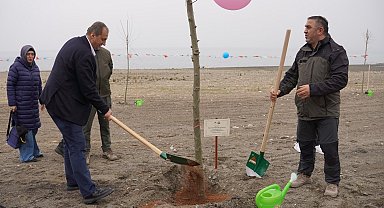 İznik'te fidanlar toprakla buluştu