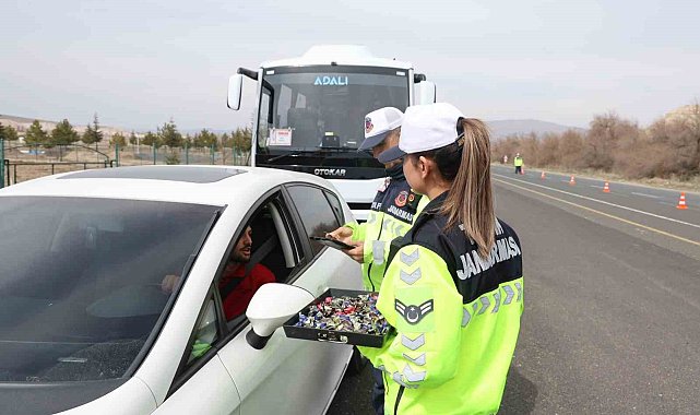 Kapadokya'da jandarmadan tatlı uygulama