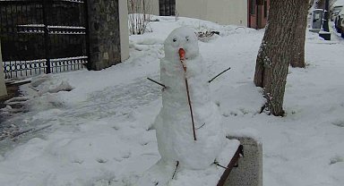 Kars'ta Mart ayında yağan kar, kenti yeniden beyaza bürüdü