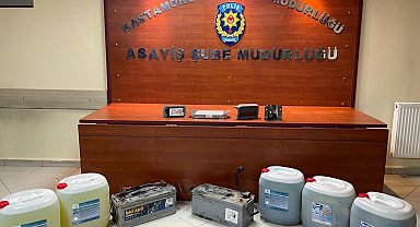 Kastamonu'da iş makinesinden hırsızlık yapan 2 şüpheli yakalandı