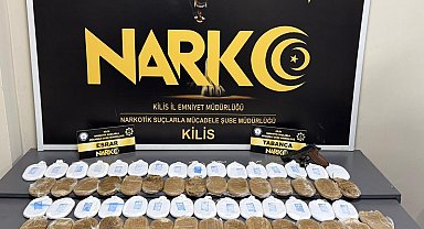 Kilis'te 17 kilo 105 gram takoz esrar ele geçirildi, 1 kişi tutuklandı