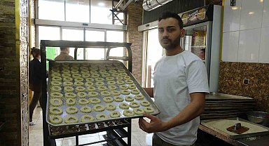 Kilis'te bayram öncesi kahke üretimi hızlandı