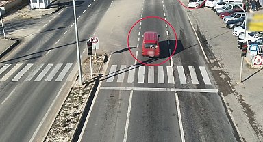 Kırşehir'de dron destekli kırmızı ışık denetimi: 26 saniyede 7 ihlal