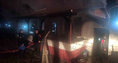 Konya'da bağ evinde yangın paniği