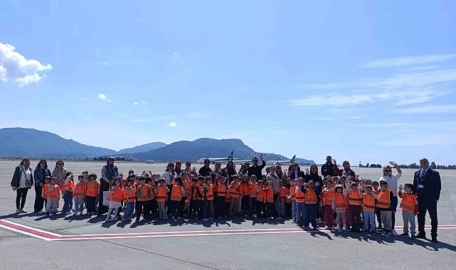 Köyceğiz Anaokulu öğrencileri Dalaman Havalimanı'nı gezdi