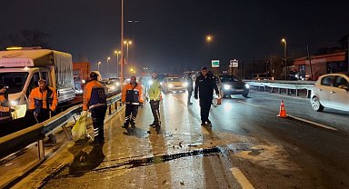 Küçükçekmece'de zincirleme trafik kazası: 1 yaralı