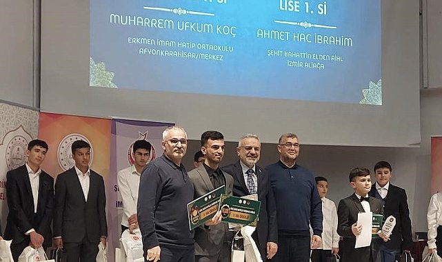 Kur'an-ı Kerim'i güzel okuma yarışmasında Ege Bölge Birincisi Aliağa'dan