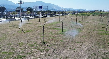 Manisa'da yeşil alanlarda akıllı sulama dönemi