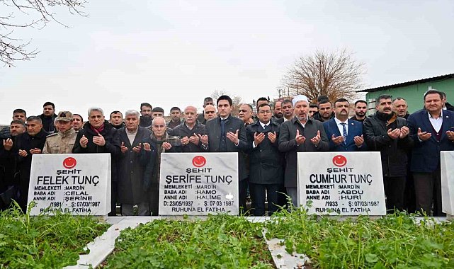 Mardin'de 39 yıl önce terör örgütünün şehit ettiği 8 kişi dualarla anıldı