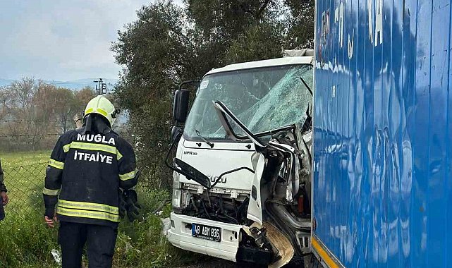 Milas'ta sıkışmalı kaza