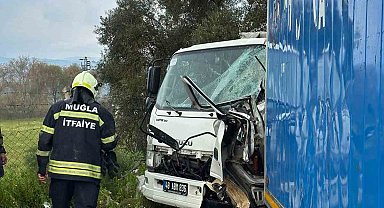 Milas'ta sıkışmalı kaza