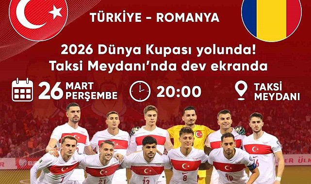 Milli maç heyecanı Bozdoğan'da dev ekranda