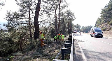 Muğla'da yangın sezonu öncesi Sakar Geçidi'nde riskli dallar temizleniyor