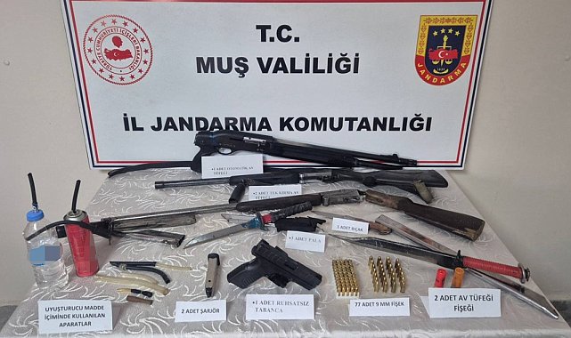 Muş'ta silah ve uyuşturucu operasyonu: 2 gözaltı