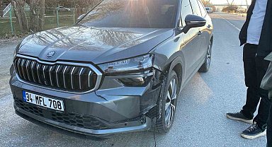 Muş'ta yolun karşısına geçen köpeğe otomobil çarptı