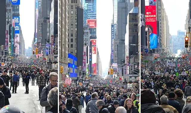 New York'ta protesto dalgası... "Savaşa, Krala ve ICE'a hayır" yürüyüşü