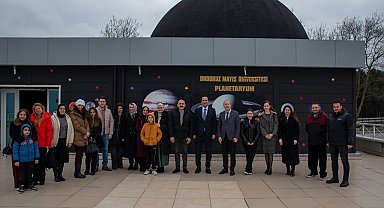 OMÜ Planetaryum'da personele uzay yolculuğu yaşatan sunum