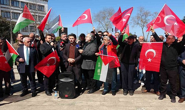 Ordu'da sivil toplum kuruluşları İsrail ve Amerika'ya tepki için toplandı