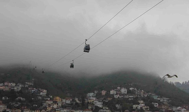 Ordu'nun 'seyir terası'nda sis güzelliği