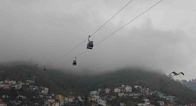 Ordu'nun 'seyir terası'nda sis güzelliği