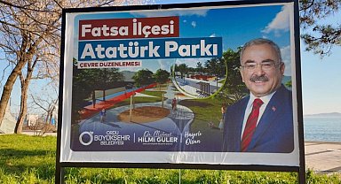 Ordu'da Fatsa Atatürk Parkı sil baştan yenileniyor