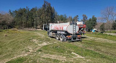 Osmaniye'de çıkan orman yangını büyümeden söndürüldü