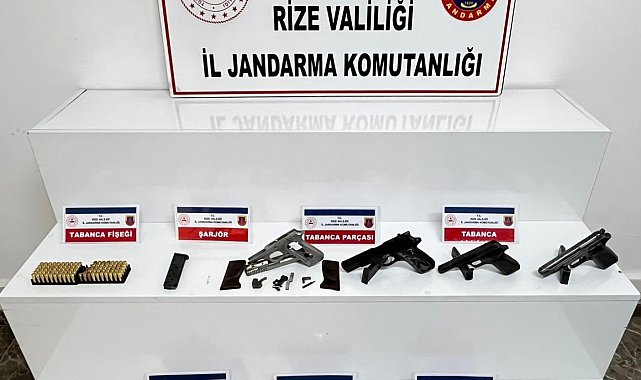 Rize'de ruhsatsız silah ve uyuşturucu operasyonu