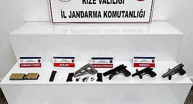 Rize'de ruhsatsız silah ve uyuşturucu operasyonu