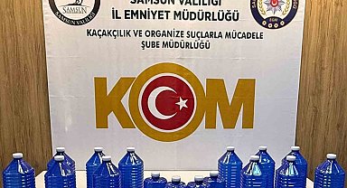 Samsun'da 70 litre etil alkol ele geçirildi