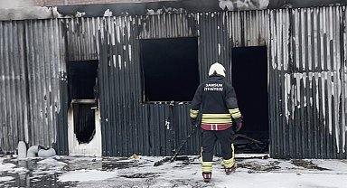 Samsun'da şantiyede yangın