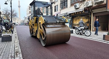 Şanlıurfa caddelerine renkli asfalt