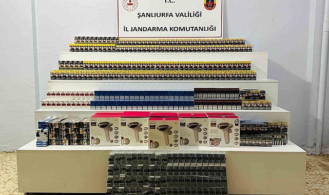 Şanlıurfa'da kaçak sigara ve telefon ele geçirildi