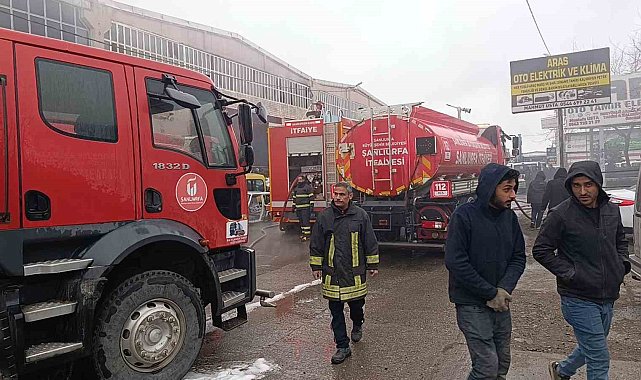 Şanlıurfa'da otomotiv deposunda korkutan yangın