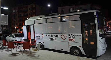 Selendi'de gece kan bağışı seferberliği