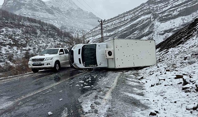 Şırnak'ta kamyonet devrildi: 1 yaralı