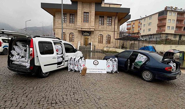 Sivas'ta 1 ton 9 kilogram tütün ele geçirildi