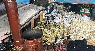 Sobadan sıçrayan kıvılcımlar evi ve çadırı alevlere teslim etti