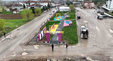 Söğütlü'de müzikli parkın inşaatına sona gelindi