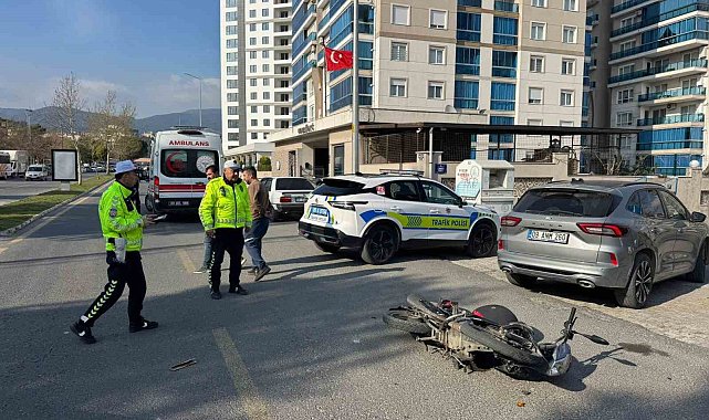 Söke'de meydana gelen trafik kazasında motosiklet sürücüsü yaralandı