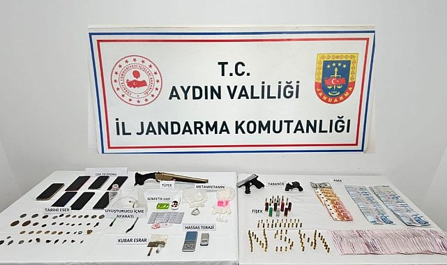 Söke'de tarihi eser ve uyuşturucu operasyonu