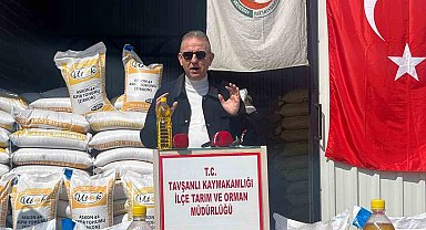 Tavşanlı'da 114 çiftçiye yüzde 75 hibeli Aspir tohum desteği