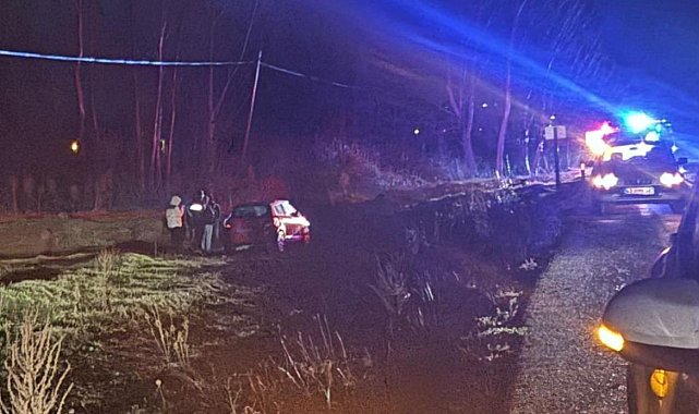 Tavşanlı'da kontrolden çıkan otomobil takla attı: 1 yaralı