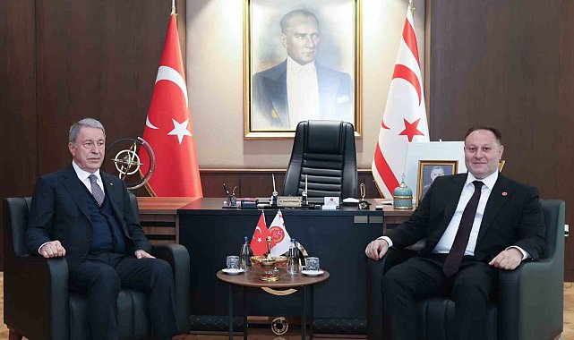 TBMM Milli Savunma Komisyonu Başkanı Akar, KKTC Cumhuriyet Meclis Başkanı Öztürkler ile görüştü