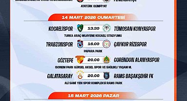Trendyol Süper Lig'de 26-27. hafta programları açıklandı